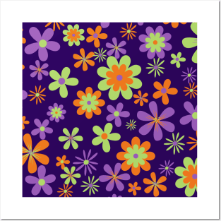 Floral pattern - Violet Posters and Art